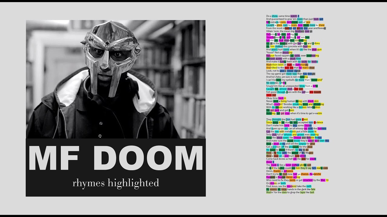 MF DOOM - Avalanche - Lyrics, Rhymes Highlighted (159)