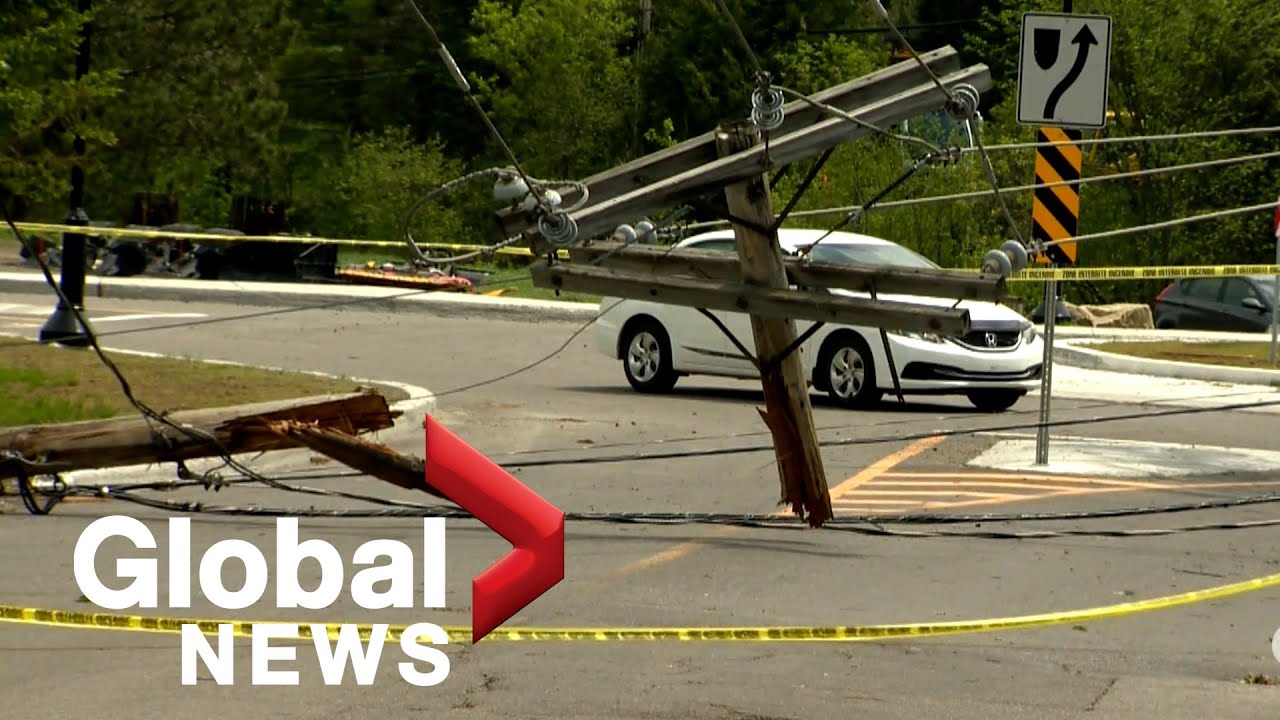 Quebec residents cleanup after massive storm downs trees, leaves many without power