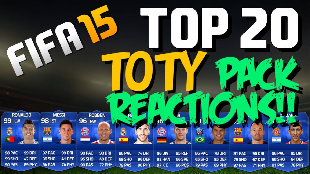 FIFA 15 - TOP 20 CRAZY TOTY PACK REACTIONS!!