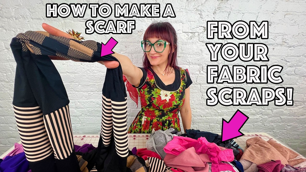 How To make a Super Cute DIY Infinity Scarf From Scrap Fabric!