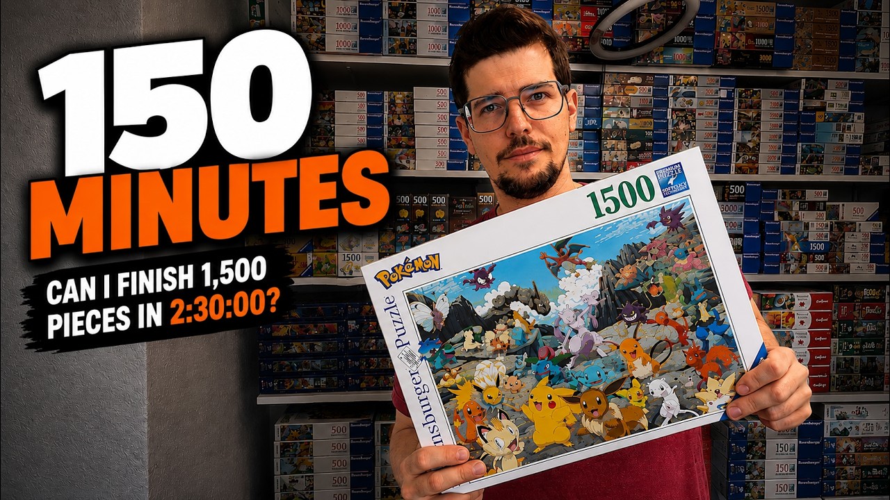 Успею ли я собрать пазл Pok&eacute;mon из 1500 деталей за 2:30:00?
