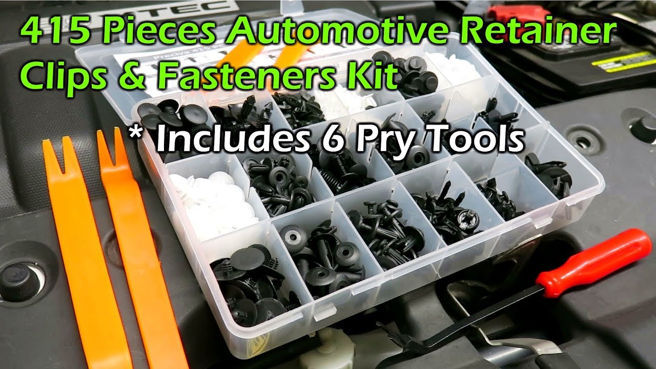 415 Pieces Car Retainer Clips & Fasteners Kit + 6 Pry Tools - PRECIVA