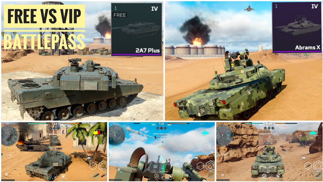 MWT Tank Battles november BP free 2A7 plus vs Vip Abrams S tank gameplay back to back