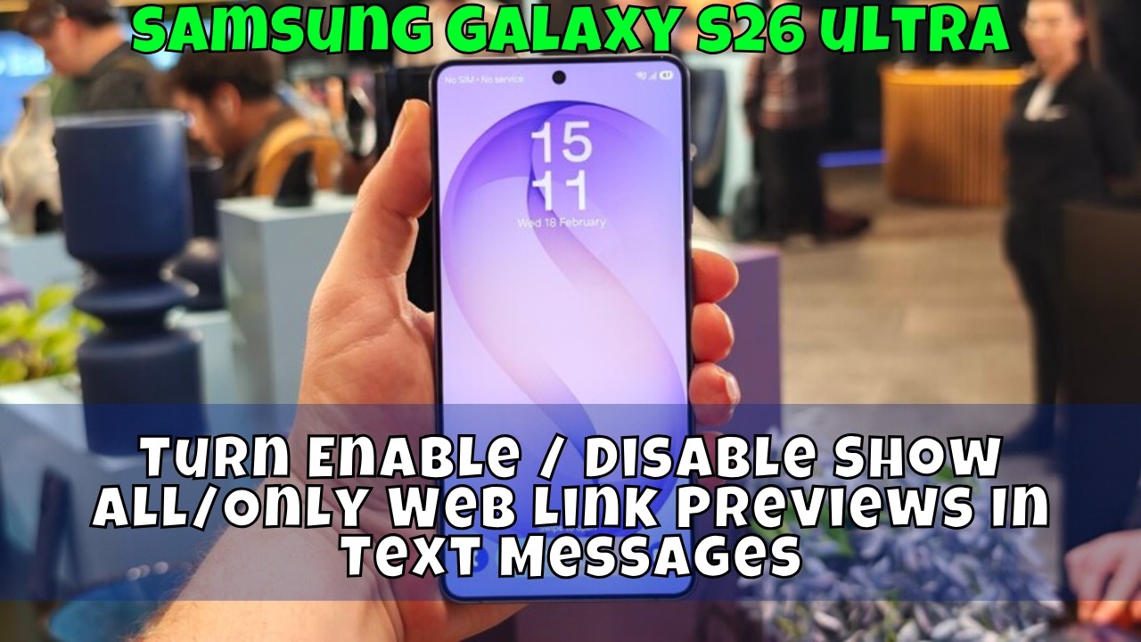 Turn Enable / Disable Show All/Only Web Link Previews In Text Messages Samsung Galaxy S26 Ultra