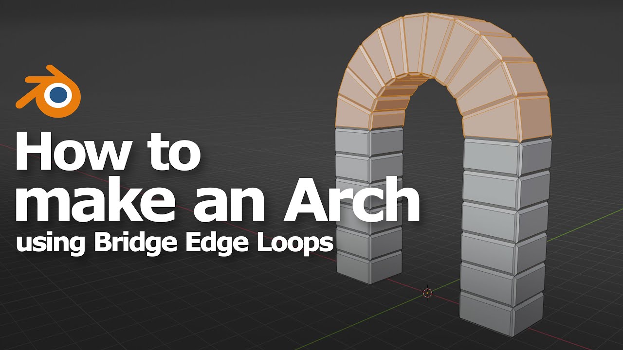 Как создать арку в Blender с помощью Bridge Edge Loops | 3D-моделирование timelaspe
