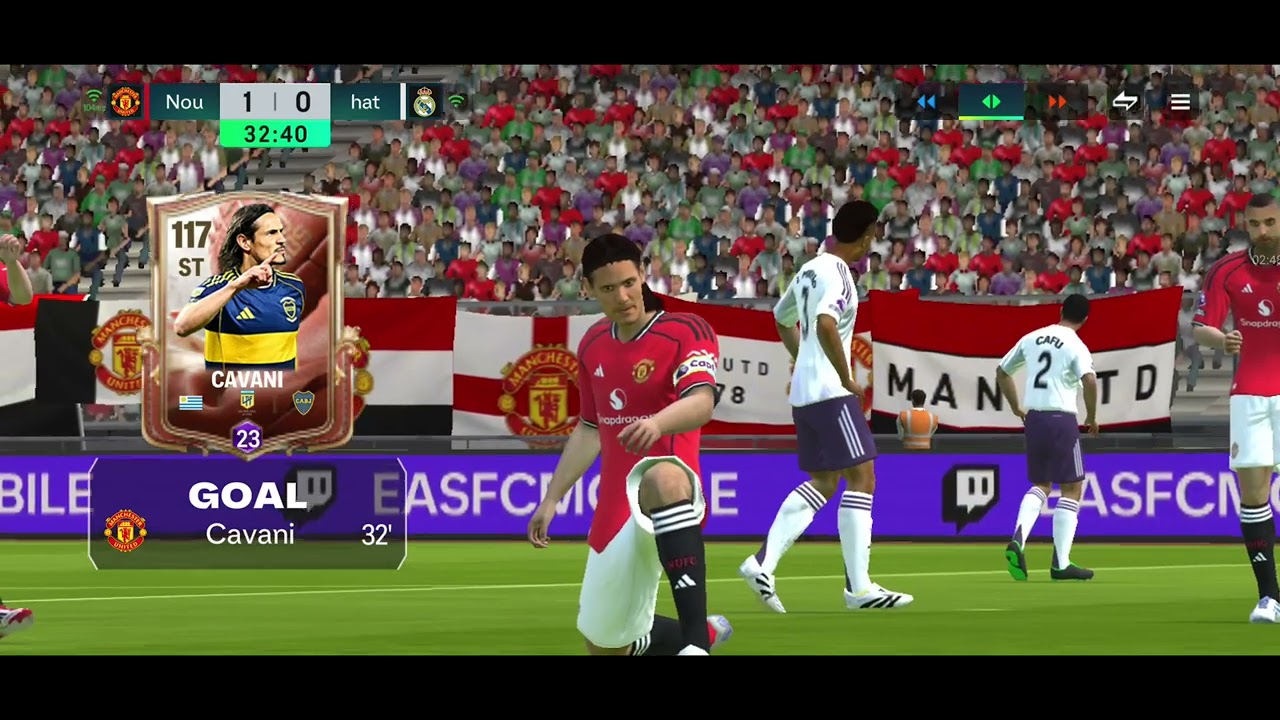Noureddin ( Manchester United ) v/s hatqatqqzai ( Real Madrid ). EA Sports. FC Mobile 2026. Online. 