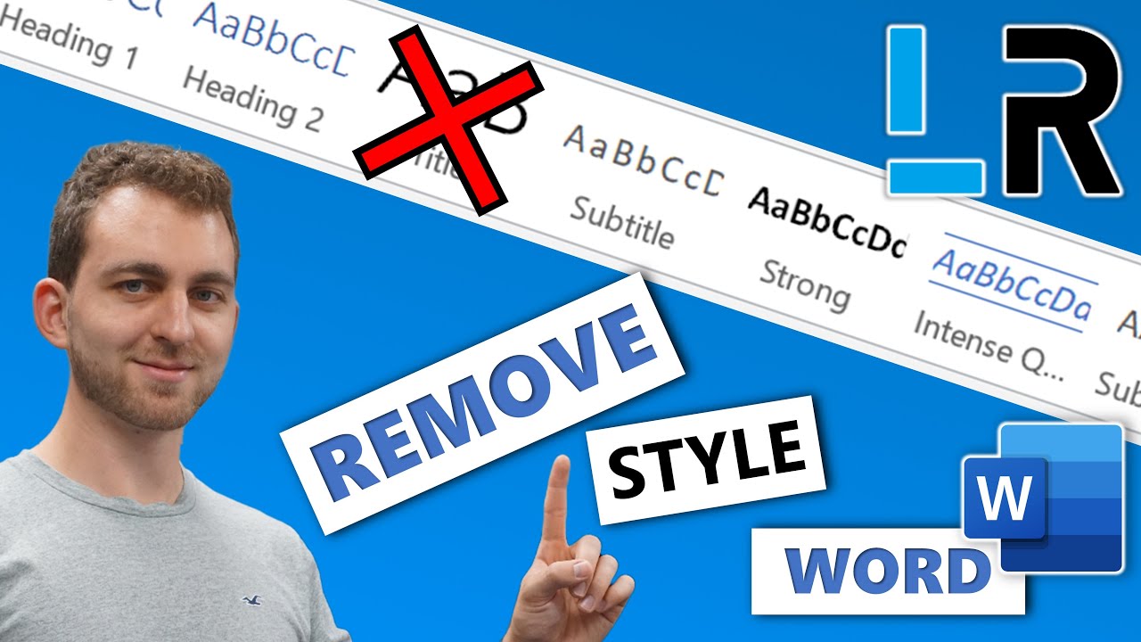 MS Word: Remove style from quick styles gallery - 1 MINUTE