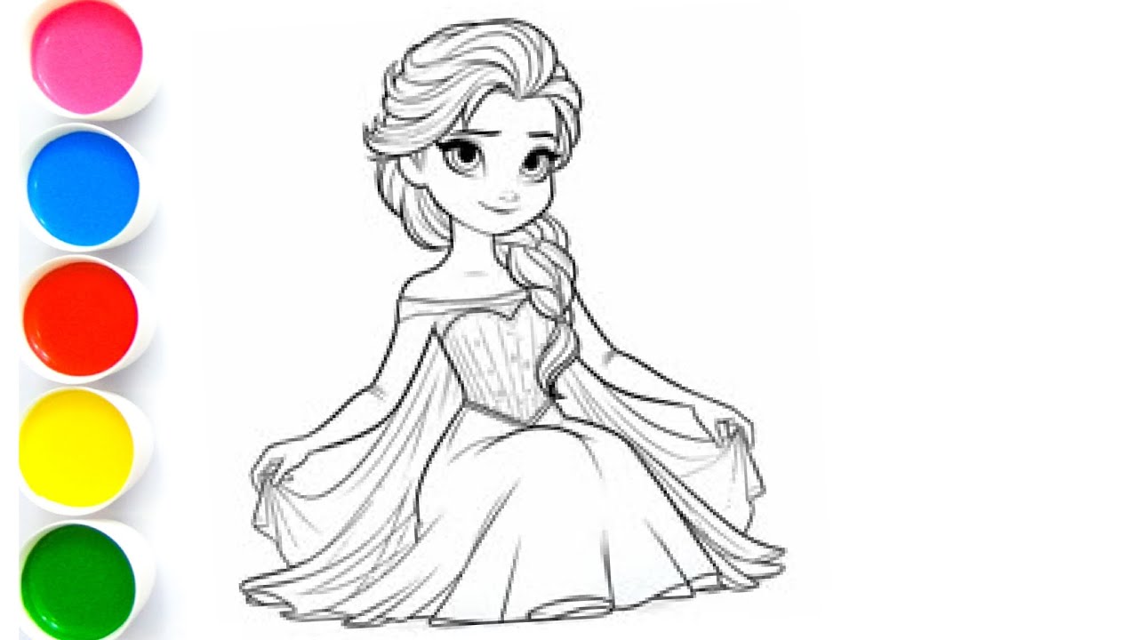 Learn to draw a Elsa Frozen in step by step #drawing #drawing4kids #easydrawing #howtodraw #art 
