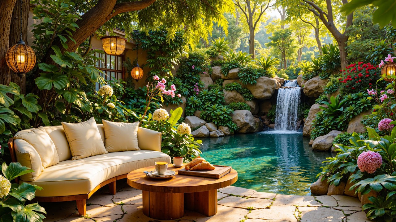 Tranquil March Riverside Forest Jazz | Smooth Jazz & Relaxing Morning Ambience for Focus, Relax