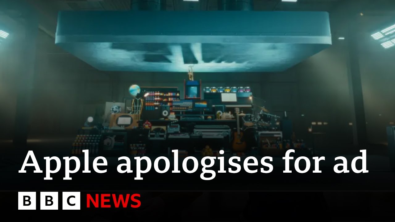 Apple apologises after iPad advert backlash | BBC News