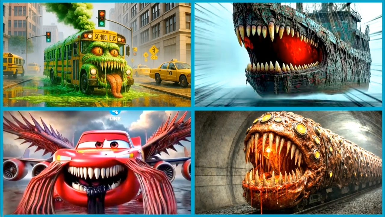 School buss monster 🆚 infected sea 🆚 infected sky 🆚 Thomas train EXE-Tiles Hop EDM Rush