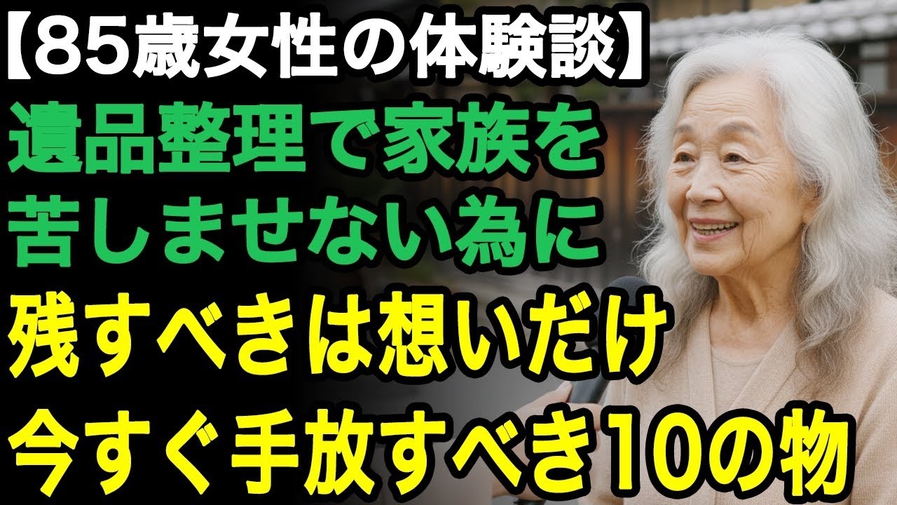 85歳女性の体験談「私は遺品で家族を苦しめたかったわけじゃない」残すべき“心の遺産”と捨てるべき10の荷物【60代以上の方へ老後の幸せシニア】