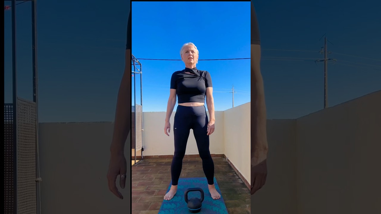 My daily kettlebell workout. #fitover50 #kettlebell #fitnessmotivation