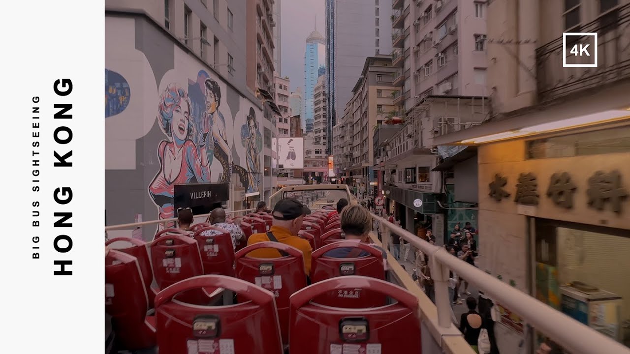Hong Kong - Big Bus Sightseeing - Central, Mid-Levels Escalator, Causeway Bay