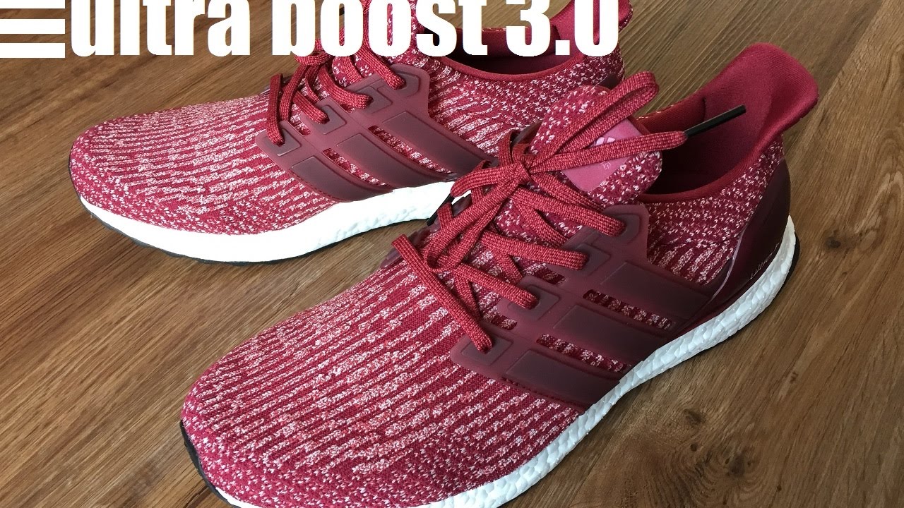 2017 Adidas Ultra Boost 3.0 Mystery Red (Burgundy) - Unboxing & On Feet HD