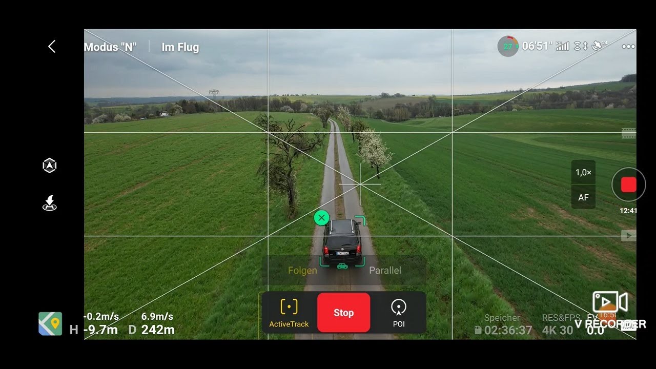 DJI Air 2S Active Track 4.0 Extremtest und Tipps: 60km/h, rückwärts, POI 3.0 und Spotlight 2.0