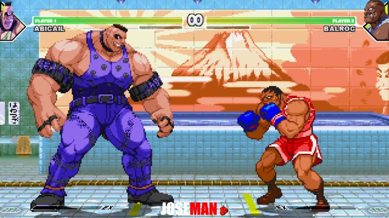 ABIGAIL vs BALROG - INCREDIBLE HEAVYWEIGHT FIGHT!- Street Fighter Mugen