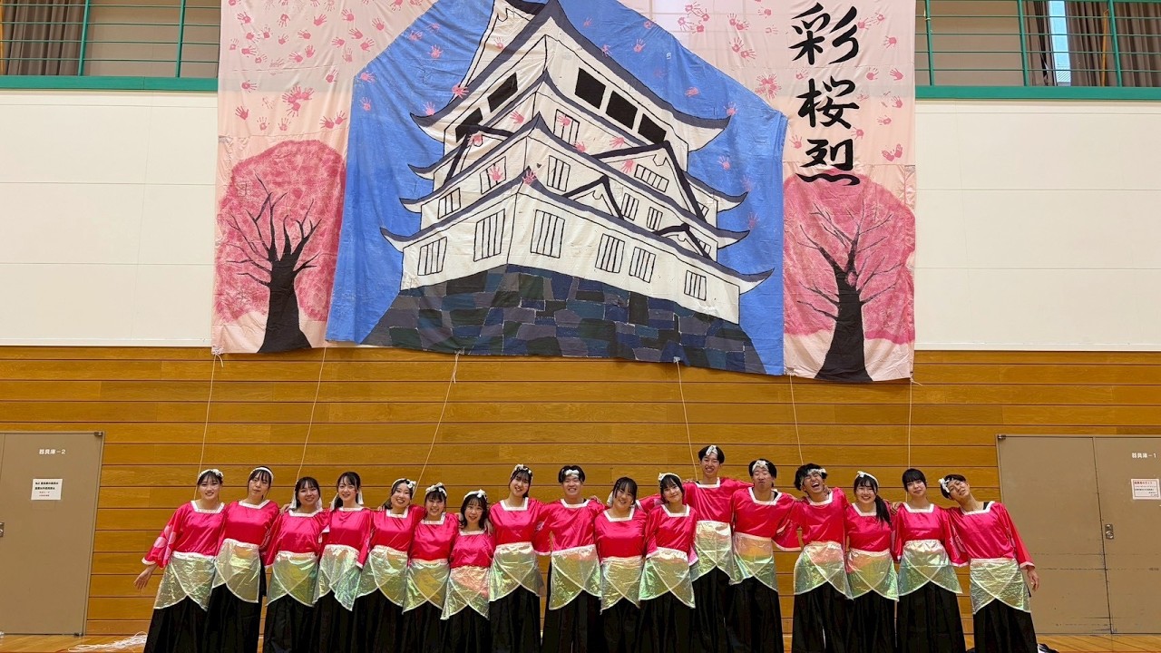『岐阜聖徳学園大学 柳』22代目 卒業記念作品  「彩桜烈 －さくれつ―」