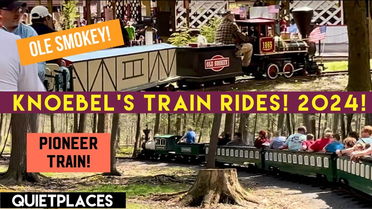 Knoebel’s Amusement Resort! TRAIN RIDES! 2024! Ole Smokey & Pioneer Train!