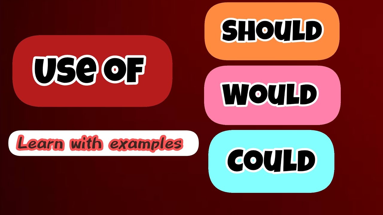 Where to Use SHOULD, WOULD and COULD in English with Examples