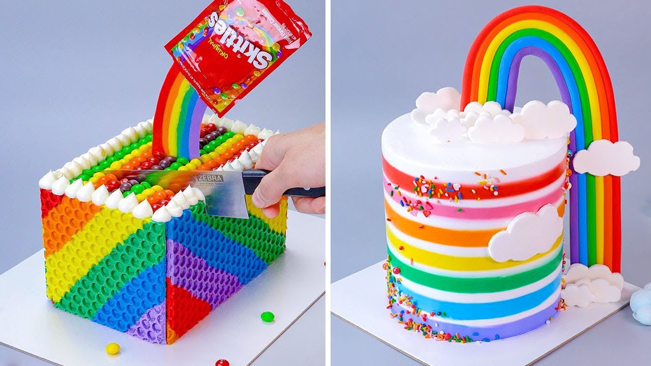 Easy & Delicious Rainbow Cake Decorating Ideas , Perfect Cake Decorating 🌈So Yummy Cake