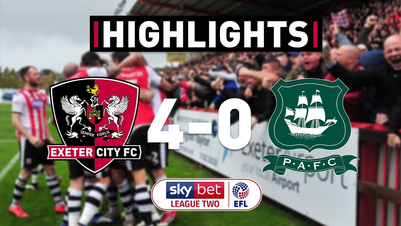 HIGHLIGHTS: Exeter City 4 Plymouth Argyle 0 (26/10/19) EFL Sky Bet League Two