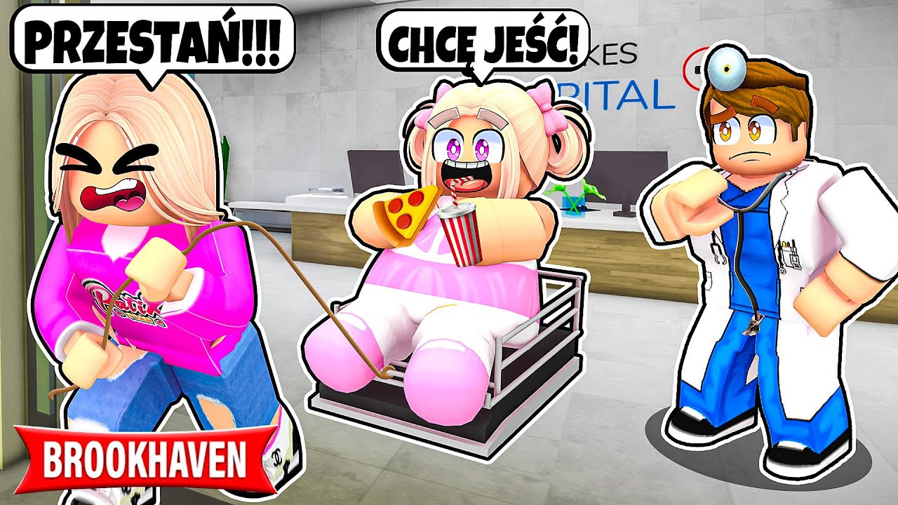 MAŁA AMI JEST ZBYT GRUBA na BROOKHAVEN w ROBLOX! 🍕🍟🍩