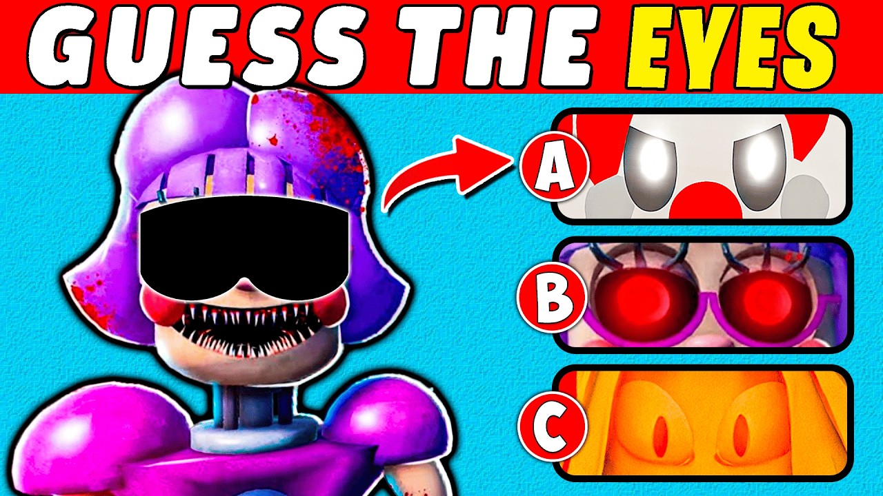 Guess The Eyes & Voice! 👁🎤😱 Roblox Scary Obby Monsters Miss Anitron 📏 Creepy Bob 🩳 Evil Clown 🤡