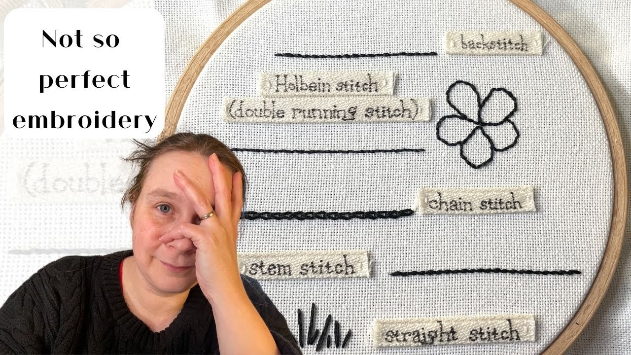 Learning blackwork embroidery and making mistakes