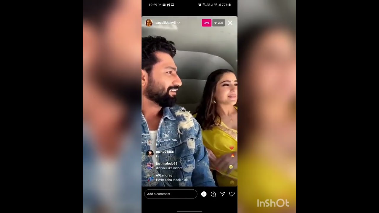 #vickykaushal #saraalikhan live on #instagram