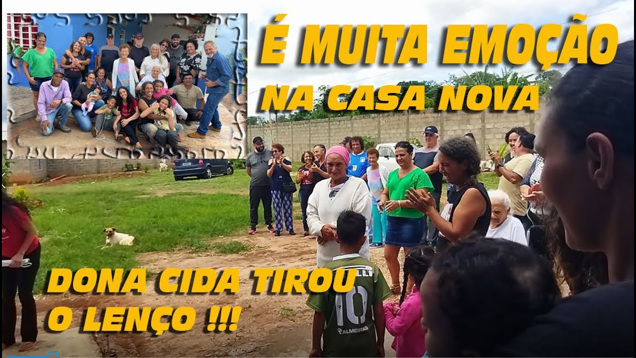 Depois de tanto anos morando em uma casa de lata, Dona Cida agora tem  casa de verdade, na sua roça