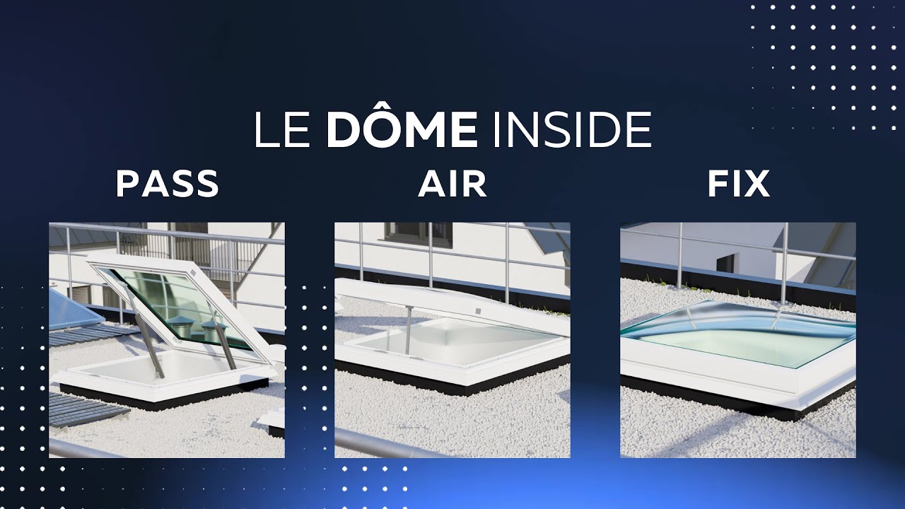 Dôme Inside (Fix, Air, Pass) : le lanterneau avec verre bombé