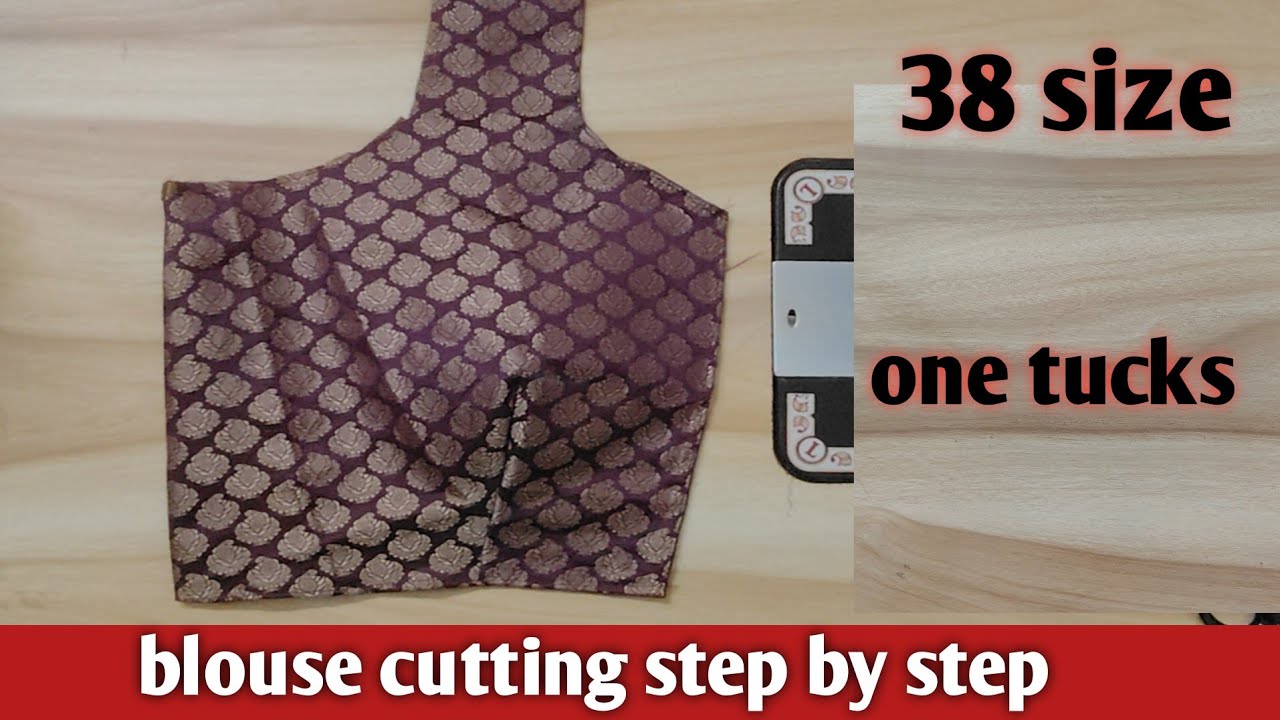 38 size one tucks blouse cutting and stitching । One tucks blouse cutting and stitching । one tucks।