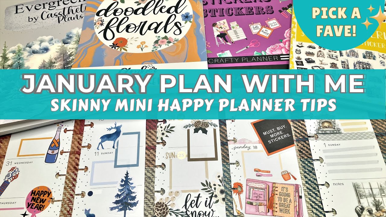 ❄️ January Plan With Me | Skinny Mini Happy Planner Tips 