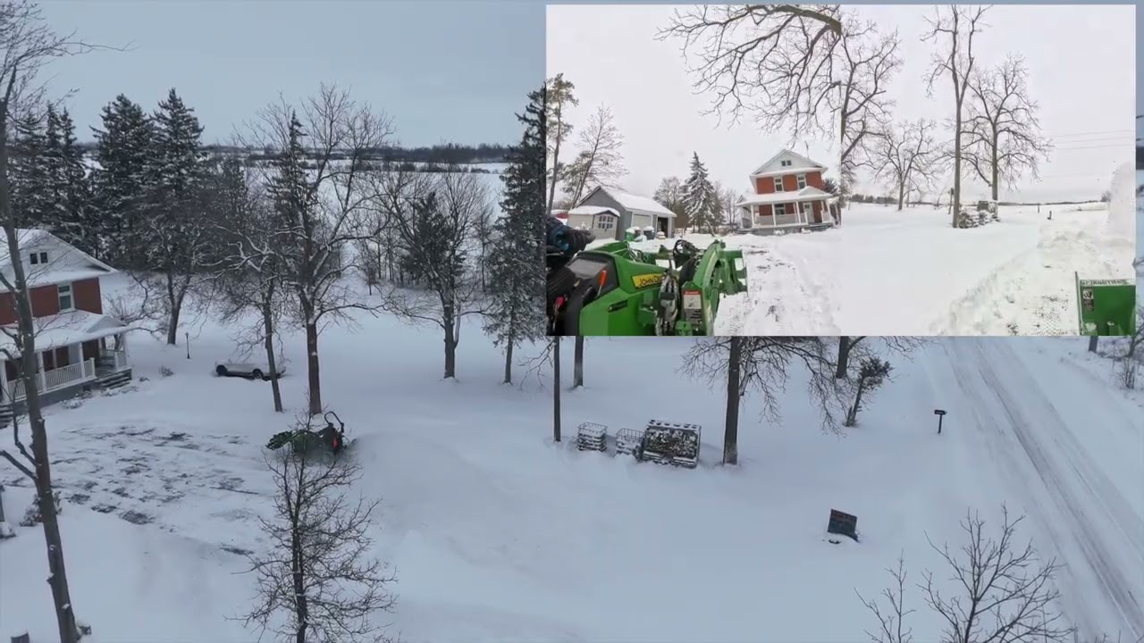 snow storm full drone and 360 view picture and picture aerosmith    HD 1080p