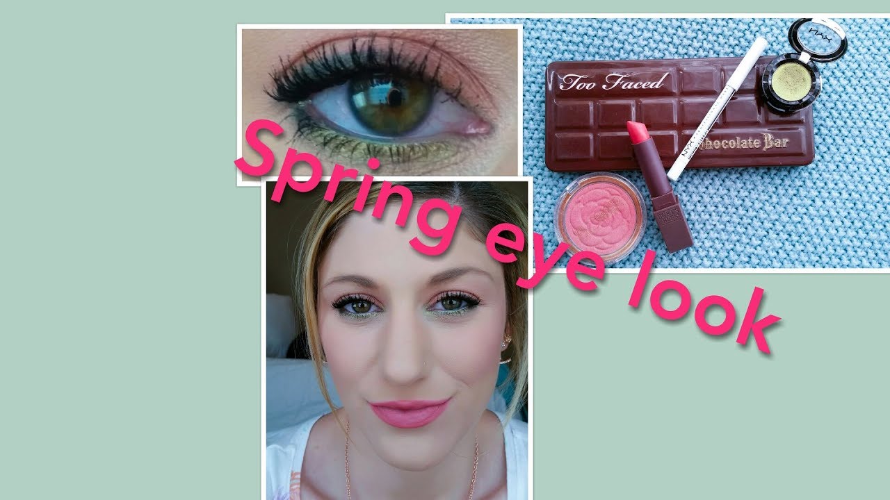 Spring Time Eye Look, Pop of Lime Green, Too Faced Chocolate Bar, Urban Decay, & NYX
