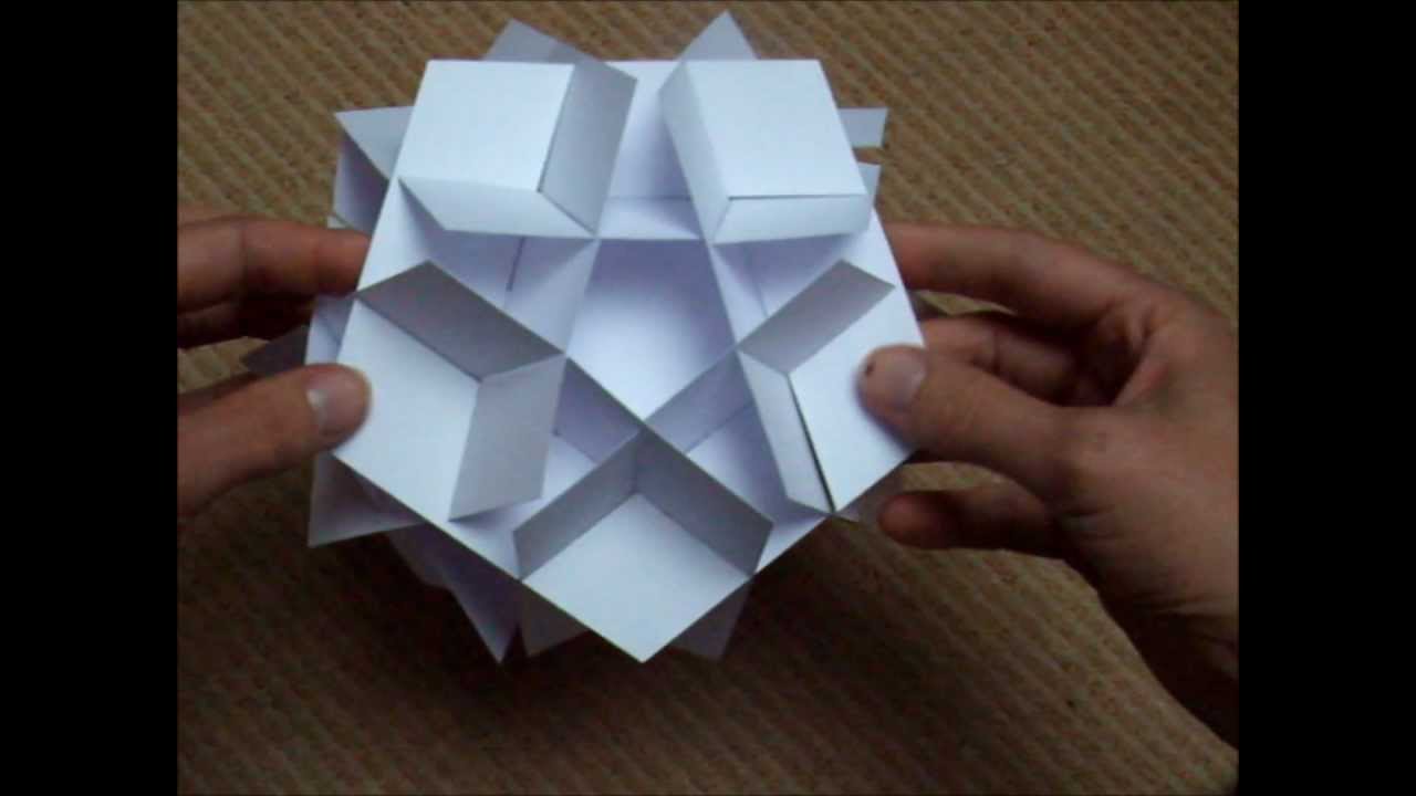 sliceform - papercraft - pentagons (George Hart) - tutorial - dutchpapergirl