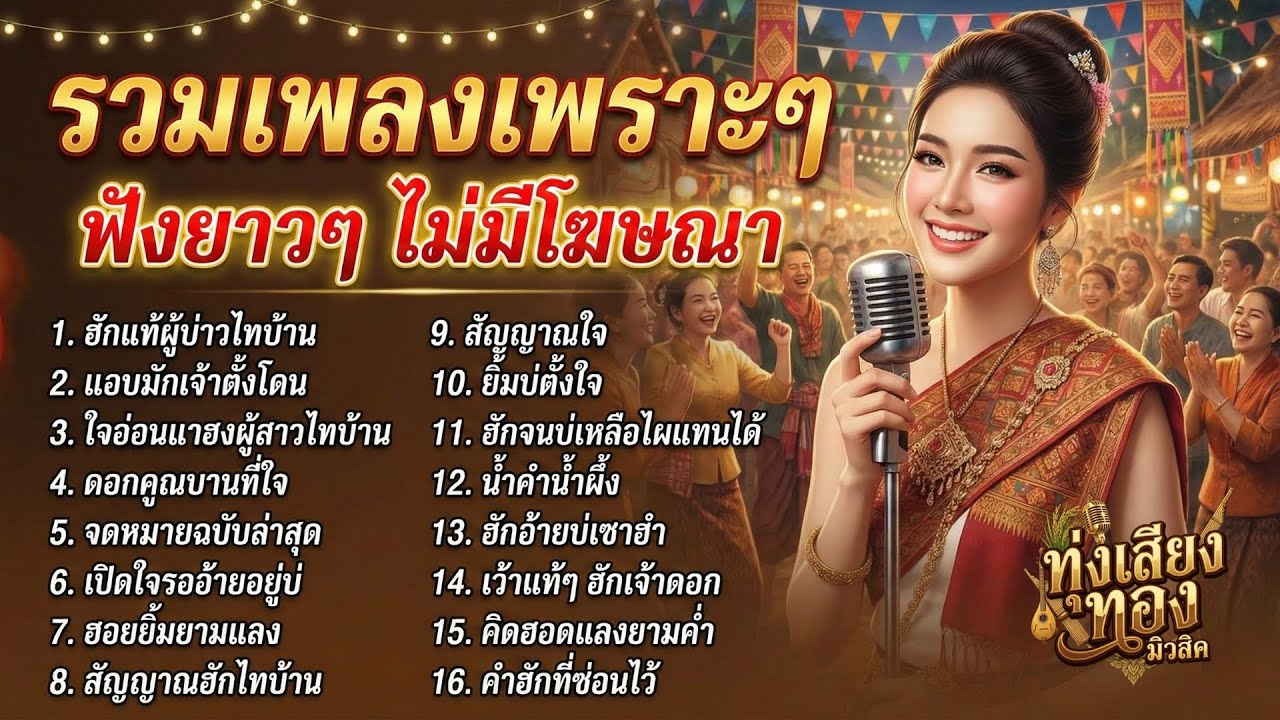 รวมเพลงลูกทุ่งเพราะๆ หวานๆ จีบสาว แอบฮัก ฟังยาวต่อเนื่อง ไม่มีโฆษณาคั่นบ่อย – ทุ่งเสียงทอง มิวสิค