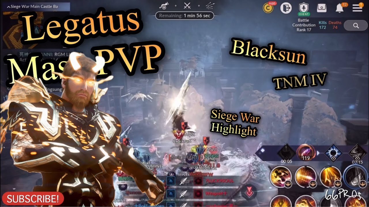 Black Desert Mobile ⚡️LEGATUS⚡️ Blacksun, TNM IV and Siege War, Just another chilling days, GGTY⚡️