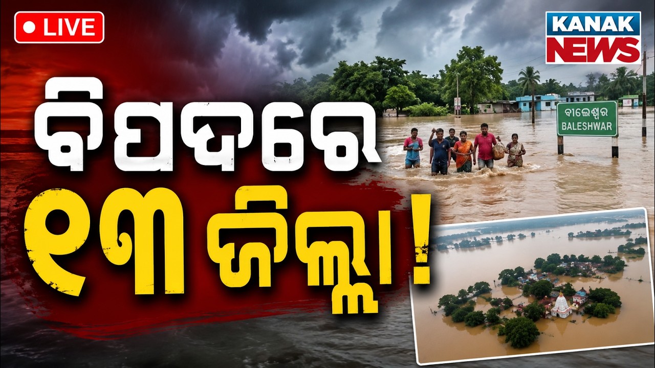 🔴 ୧୩ ଜିଲ୍ଲାକୁ ବିପଦ ! Odisha Flood Alert: 13 Districts on High Alert | Mahanadi Water Level Rising