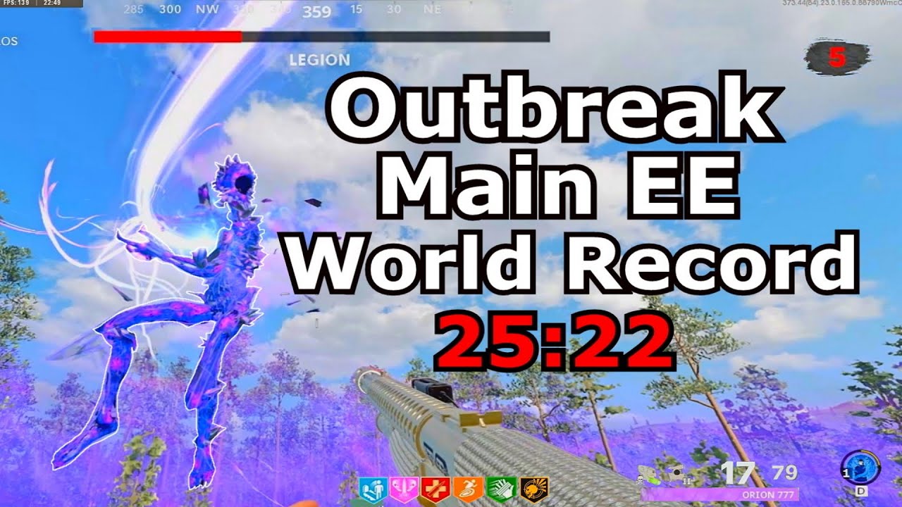 Outbreak Main Easter Egg Speed Run World Record 25:22 legion boss