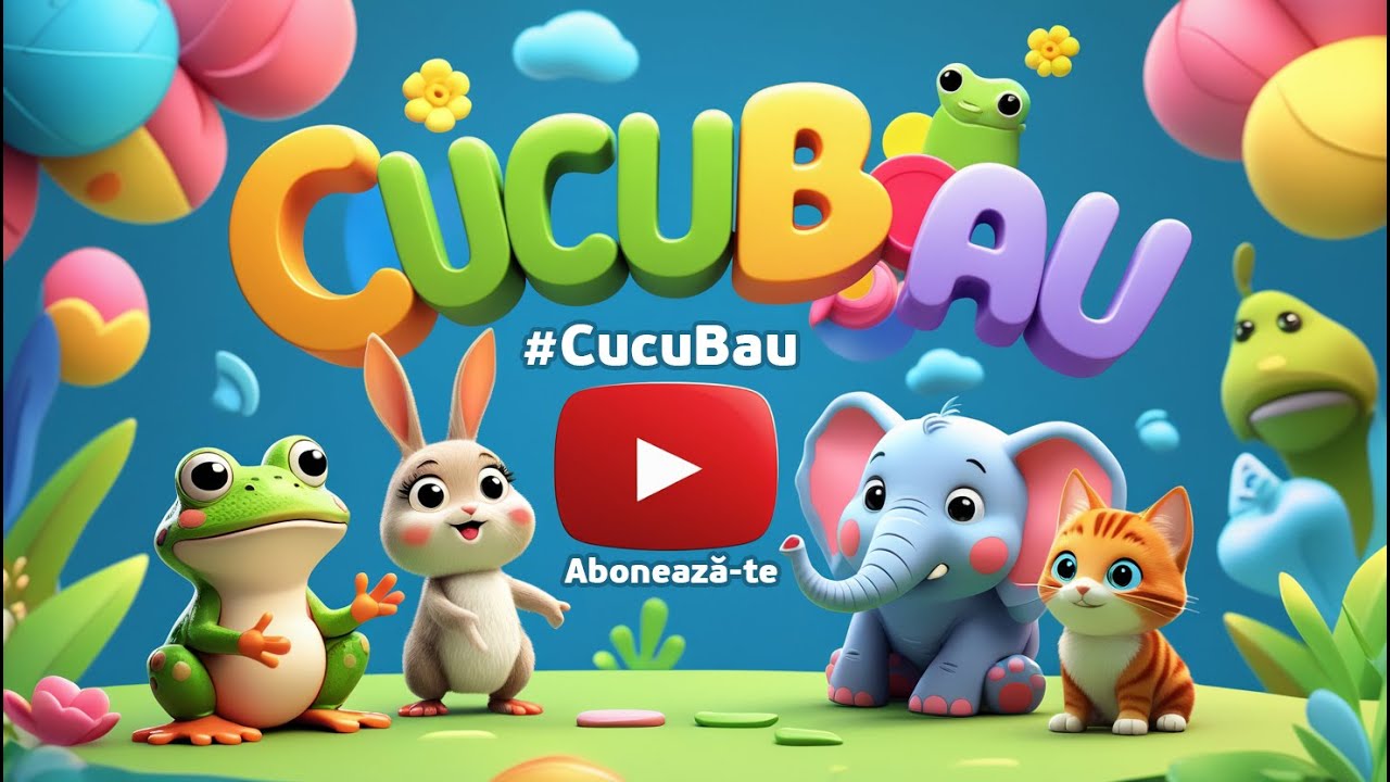 🐸 Colaj 60.min C&acirc;ntece Educative cu Animale, Litere și Cifre pentru Copii | Desene Animate #CucuBau