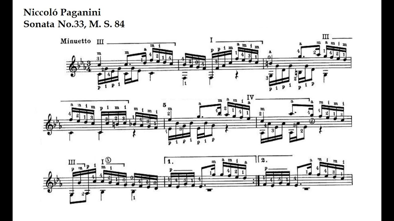 N. Paganini. Sonata N33, M.S. 84
