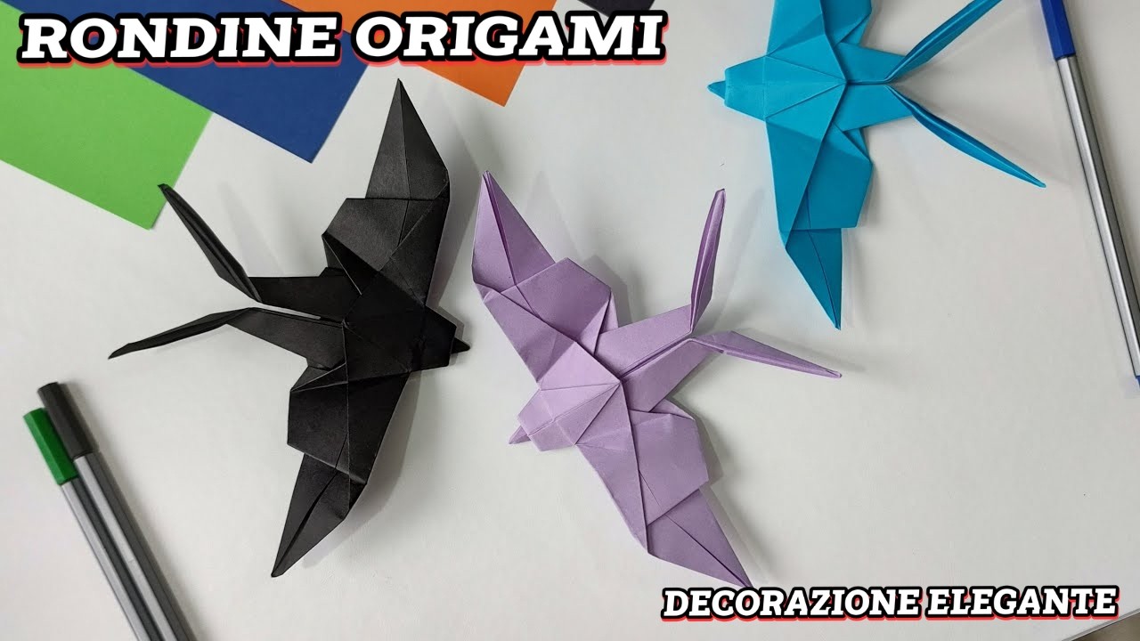 Come fare una Rondine di Carta Origami elegante (Creativo e Originale)