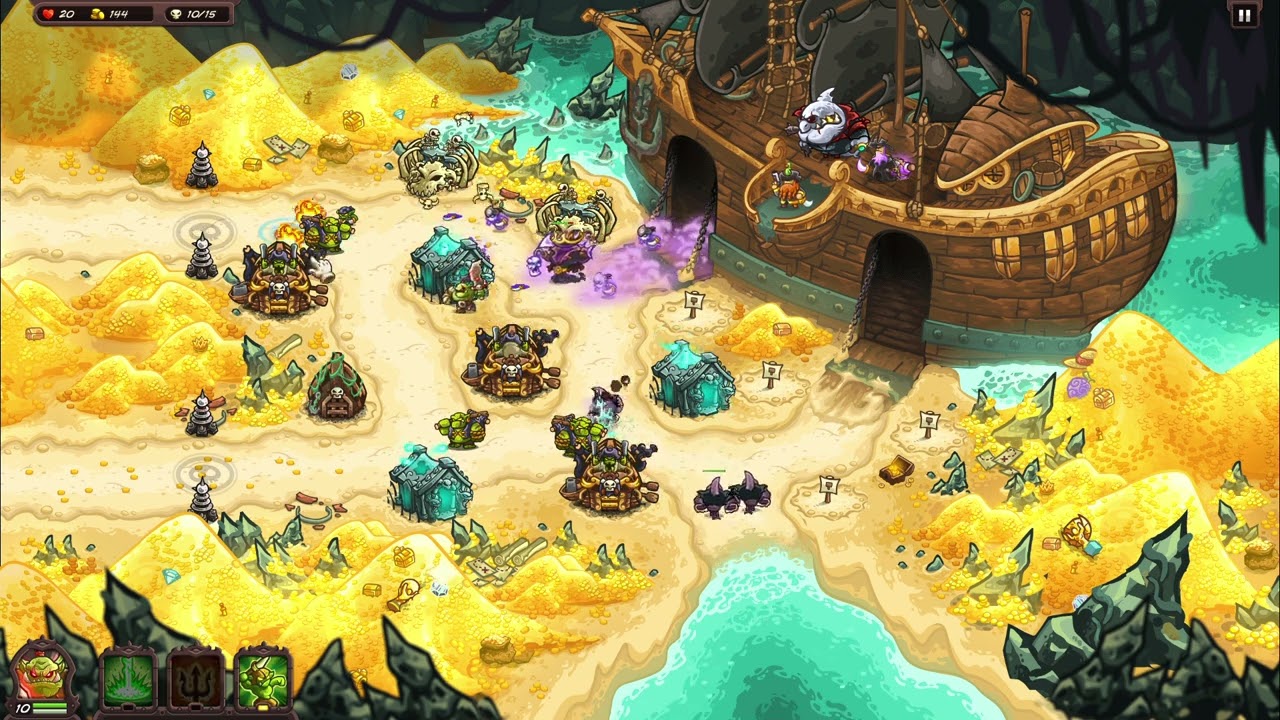 Kingdom Rush Vengeance Impossible Hero Challenge - 41. Treasure Island Campaign - Veruk