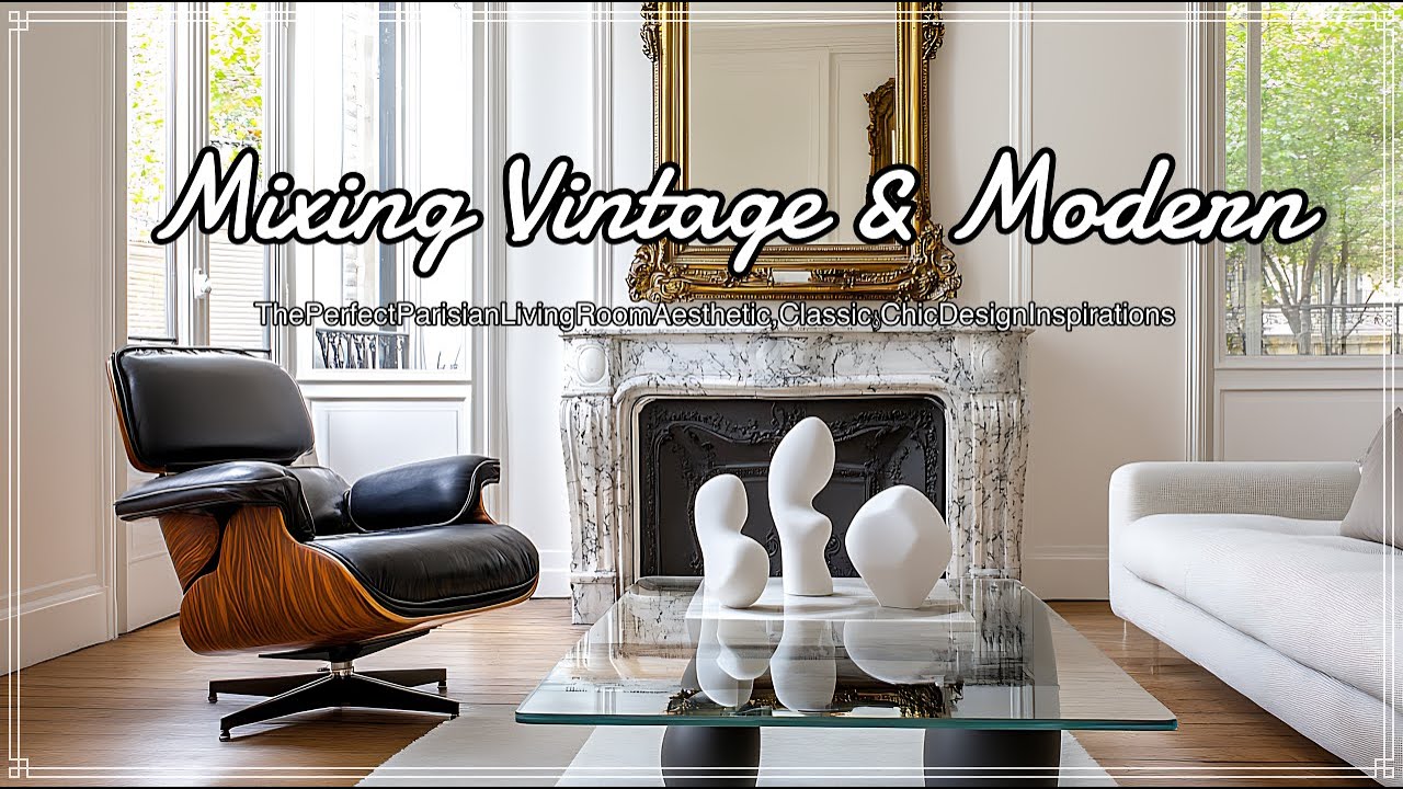 Mixing Vintage & Modern:The Perfect Parisian Living Room Aesthetic, Classic&Chic Design Inspirations
