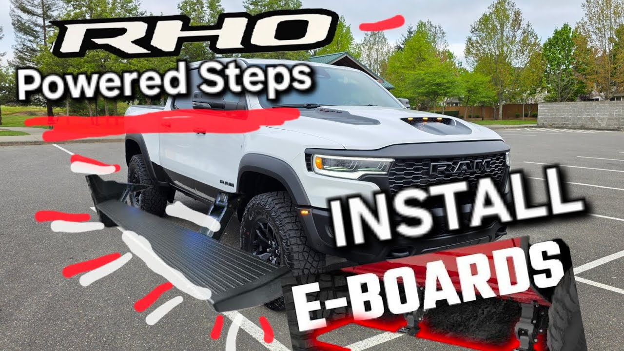 Ram RHO - Rough Country Powered Steps Install. E-boards - Automatic Running Boards