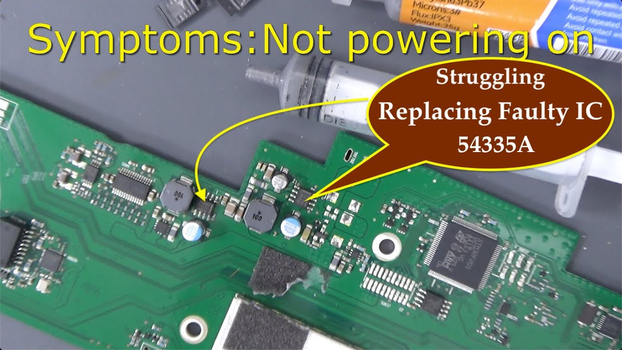 Replacing a defective ic 54335a on a sound bar