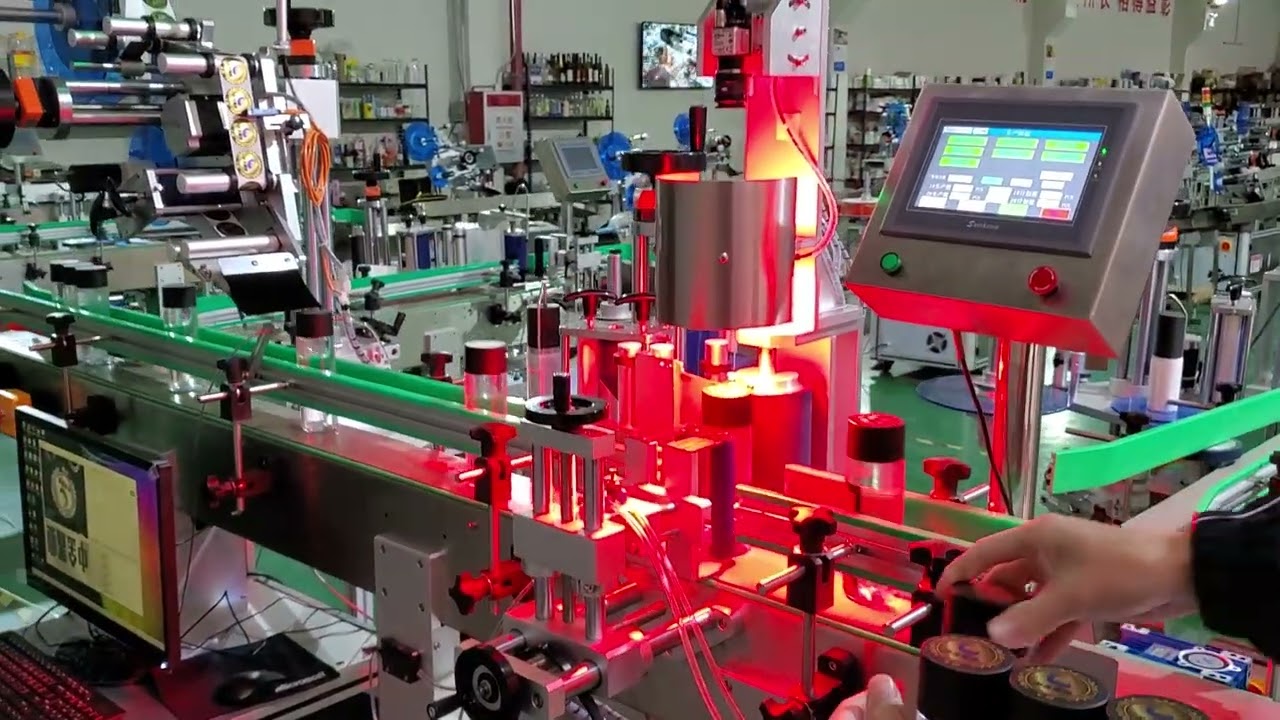top and wrap around labeling machine with Visual inspection system 