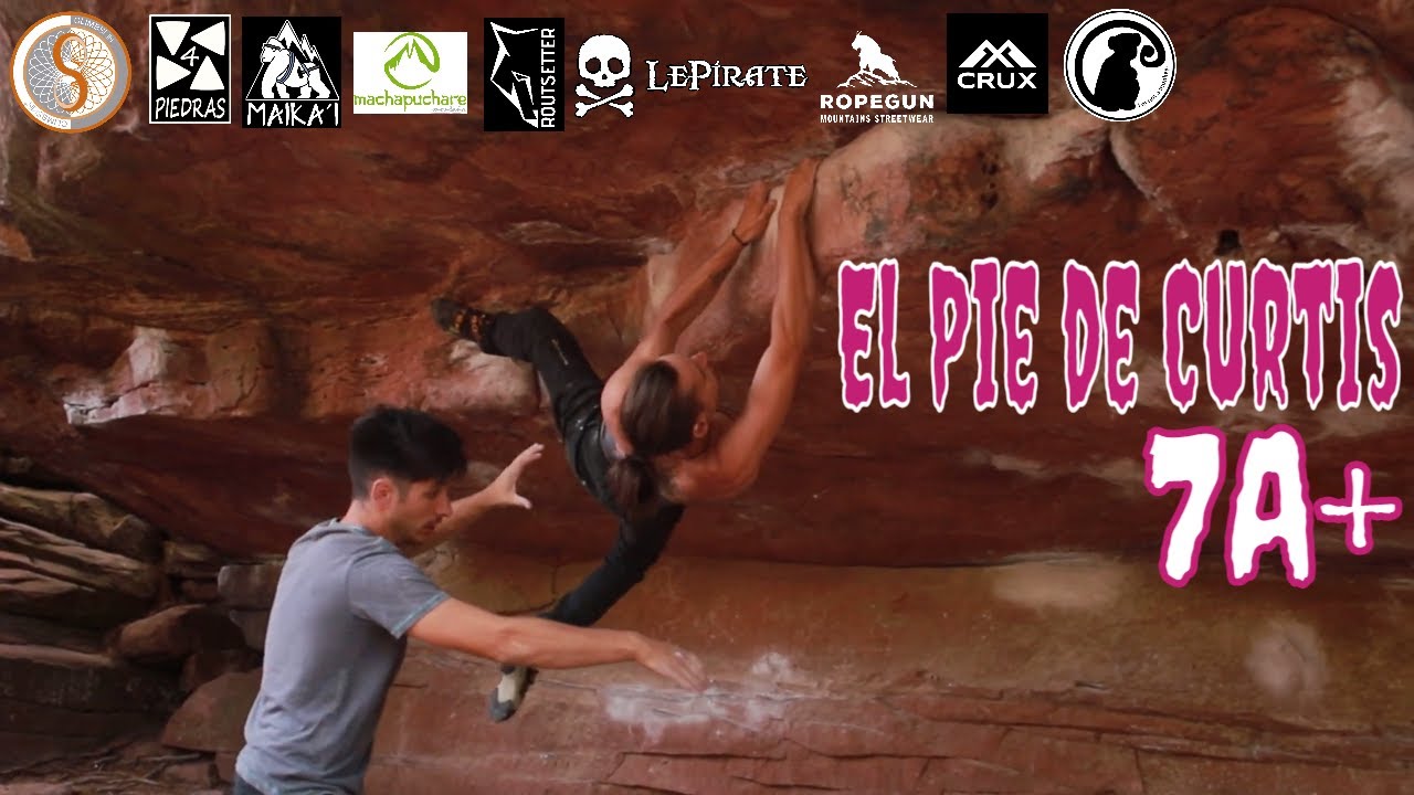 El Pie de Curtis 7A+  | Albarracín Boulder | Sector la Fuente